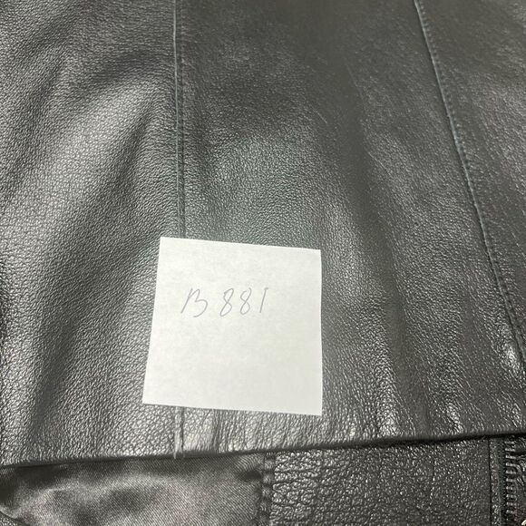 Vtg 80s JL Studio Leather Black Jacket Boho Size 16W - Picture 16 of 16